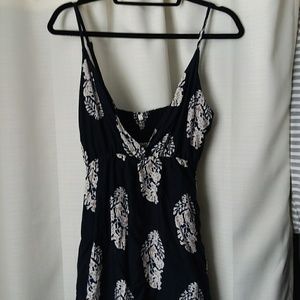 Feather print dress